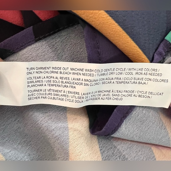 NWT Eloquii Multi-color Abstract Dress with Bell Sleeves - Picture 5 of 5